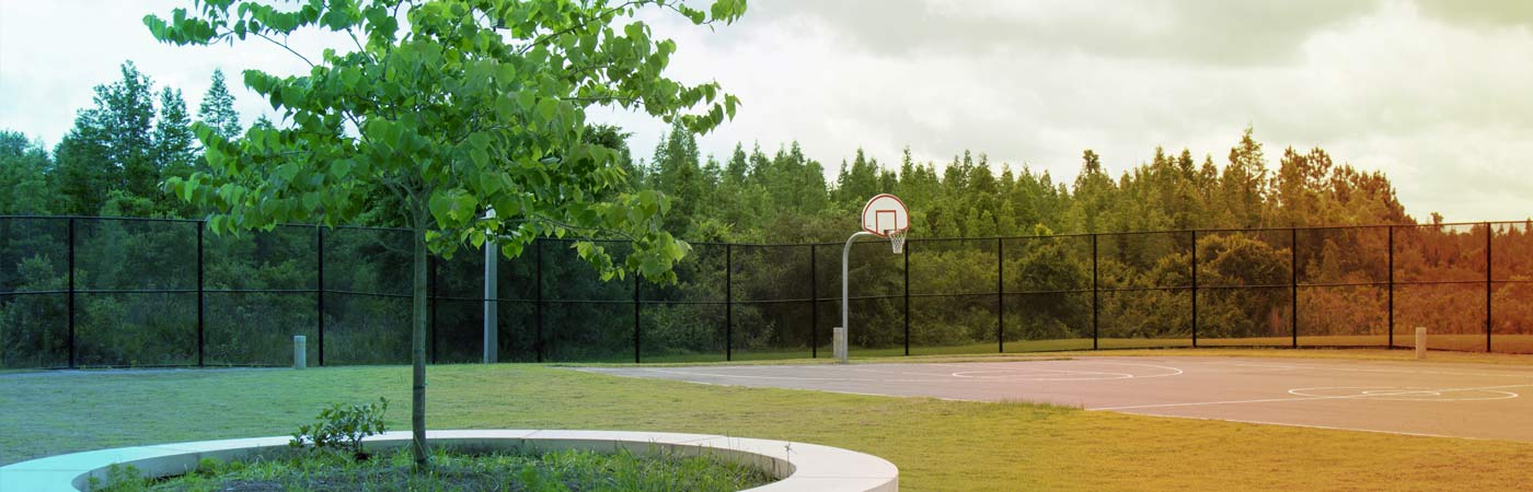 Outdoor basketball court